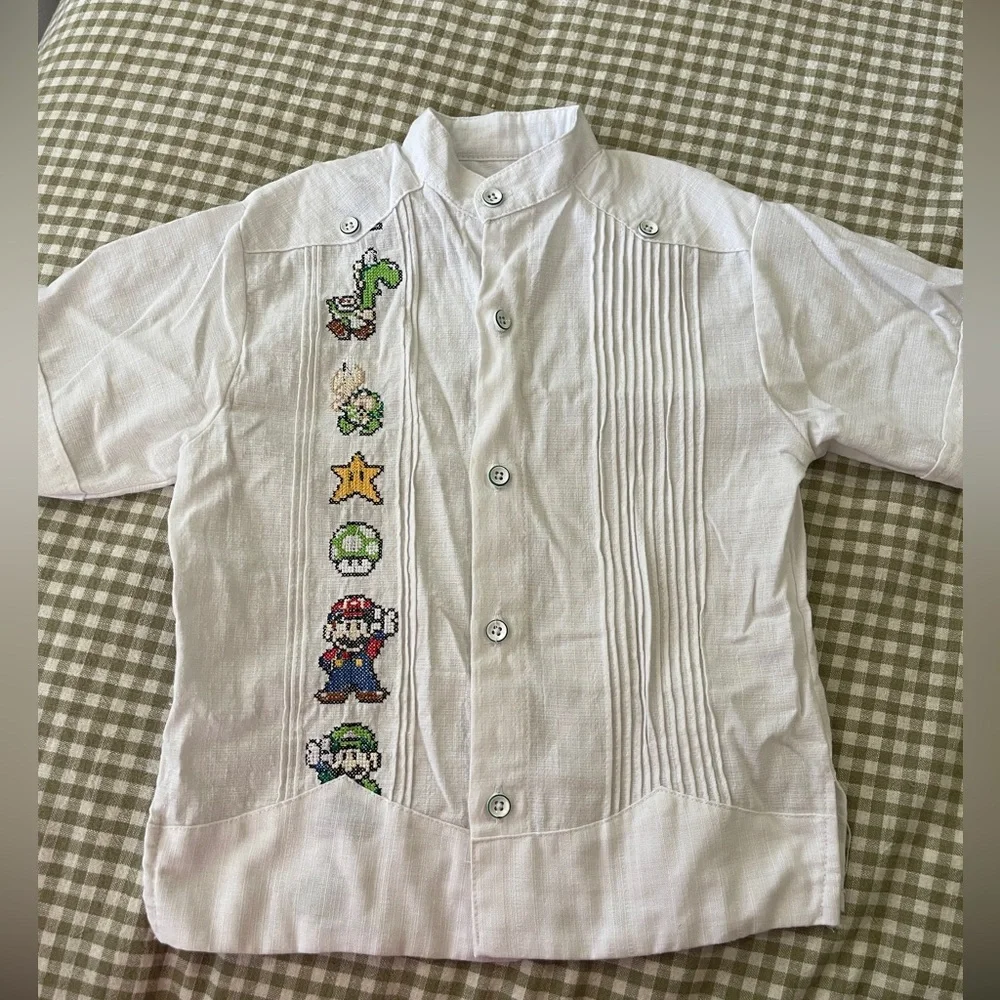 Handmade Super Mario Guayabera 4T